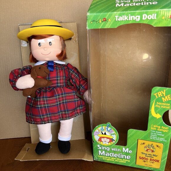 16" Madeline Sing With Me Talking Doll & Song Book Gifts Vintage 2000 - Picture 1 of 14